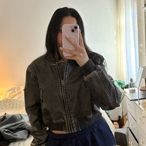 Zara Faux Leather Bomber